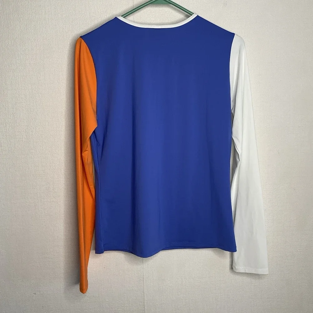 Tommy‎ Bahama Rash Guard Swim Shirt Top Long Sleeve Women's Size L Purple Orange